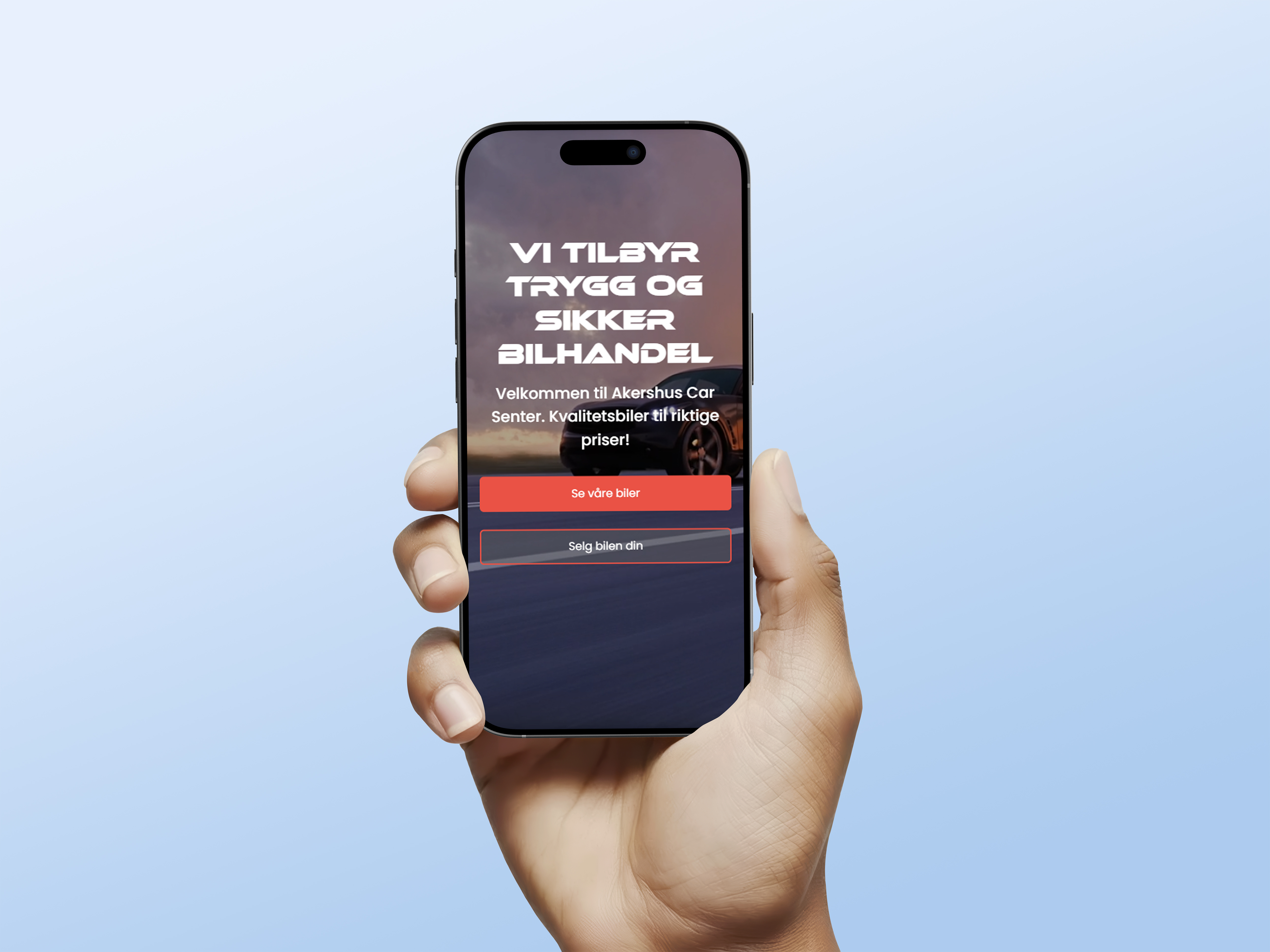 Forsidebilde av prosjektet Fra ingen nettside til en komplett digital profil. Kunden er Akershus Car Senter